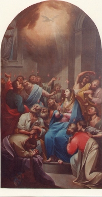 Pittore piemontese, La discesa dello Spirito Santo, c. a 1669-1698, Chiesa parrocchiale